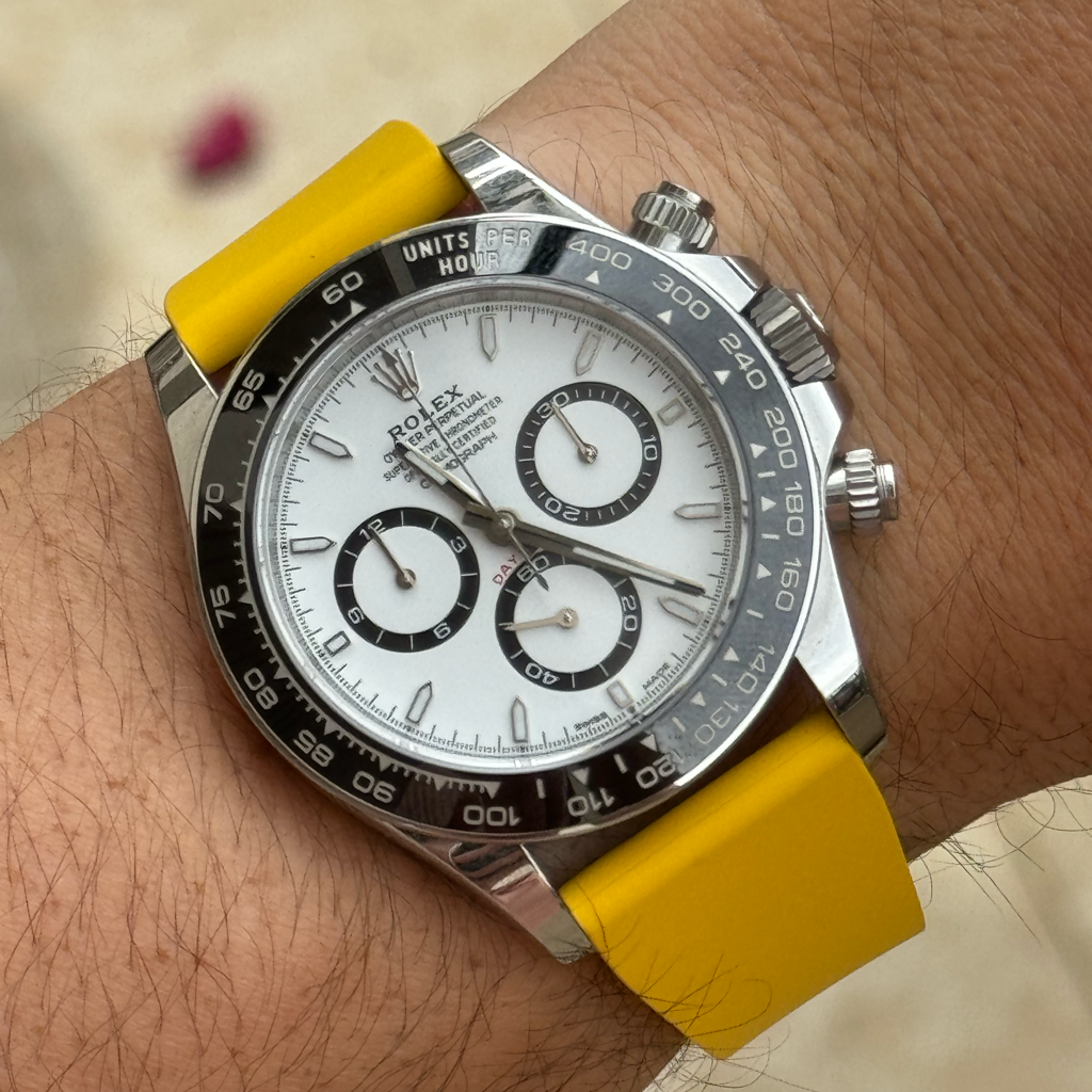 Yellow 20mm Universal Rubber Strap