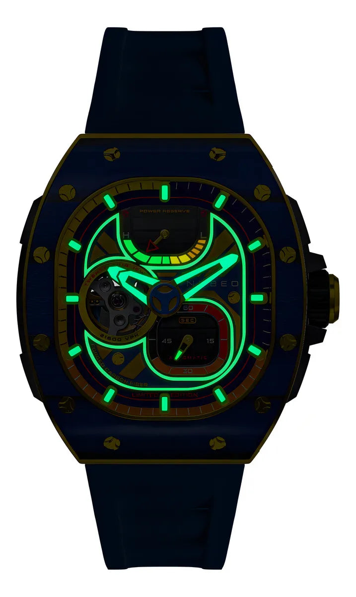 Reloj Automático NUBEO NB-6105-04 Edición Limitada Azul Lunar