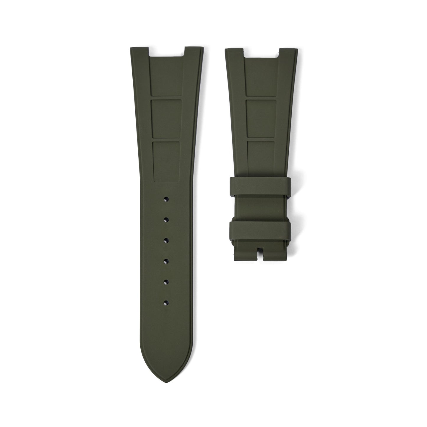 Tempomat Madrid, Khaki Green FKM Vulcanized Rubber Strap for Patek Philippe Nautilus