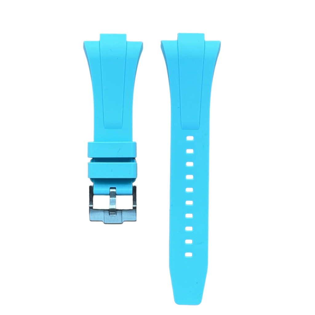 Tissot prx 35mm, prx 40mm rubber strap, miami blue