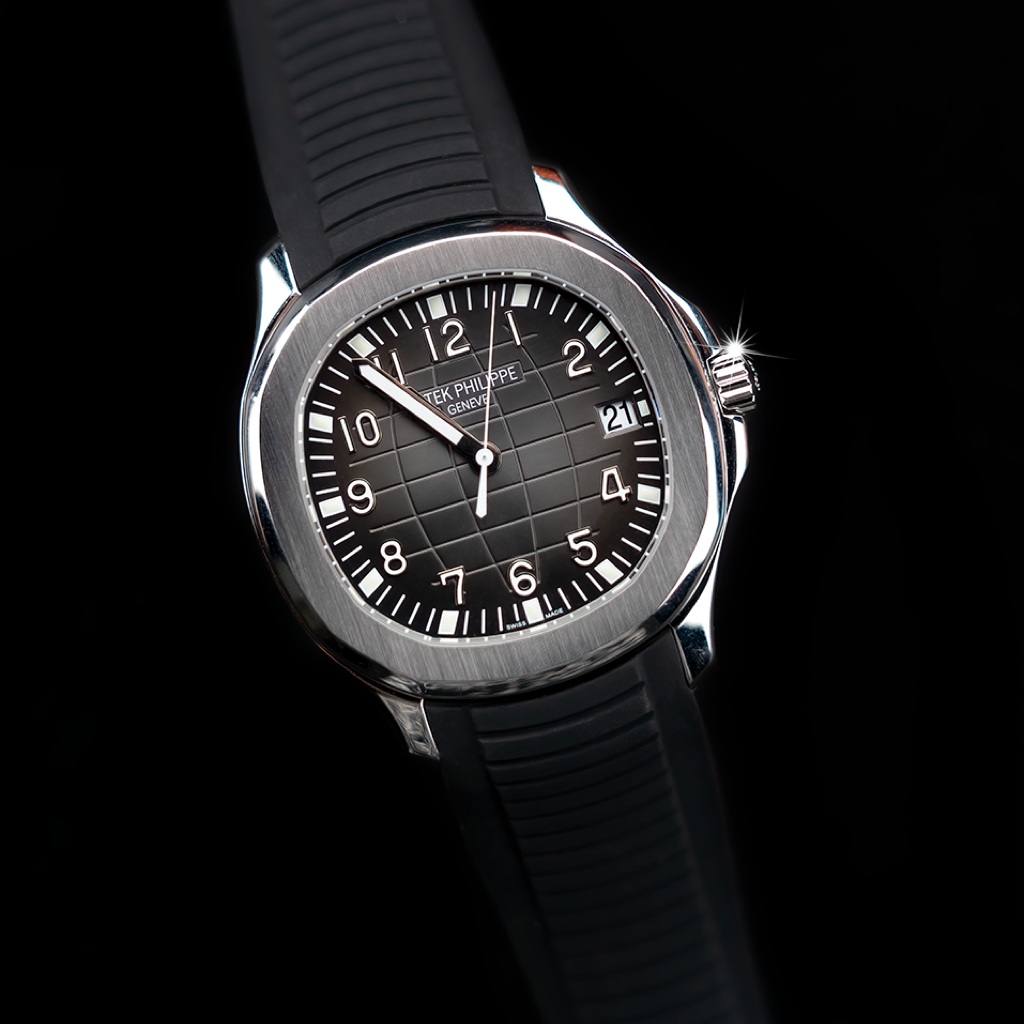 Tempomat Madrid, Black FKM Vulcanized Rubber Strap for Patek Philippe Aquanaut