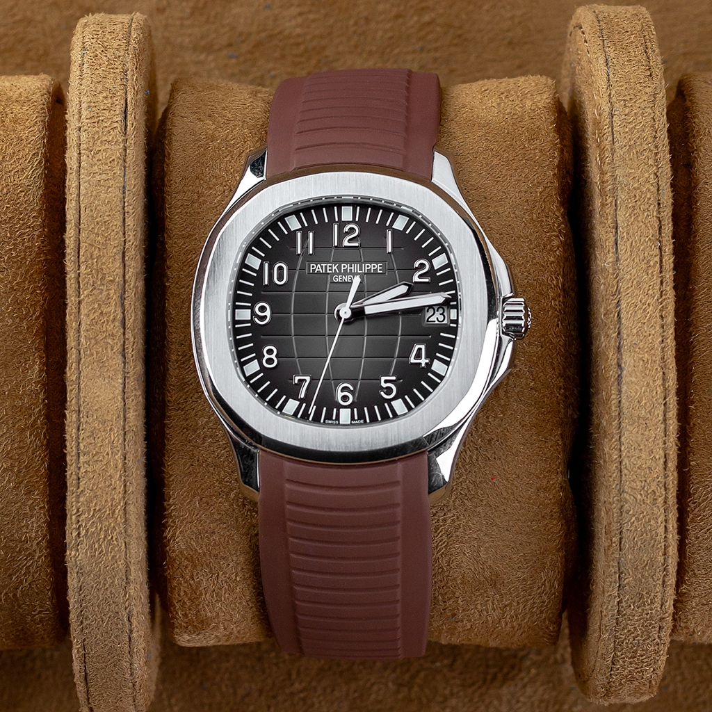 Tempomat Madrid, Brown FKM Vulcanized Rubber Strap for Patek Philippe Aquanaut