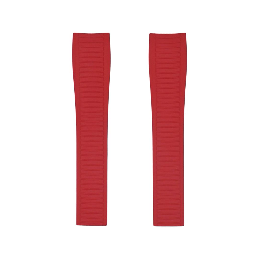 Tempomat Madrid, Red FKM Vulcanized Rubber Strap for Patek Philippe Aquanaut