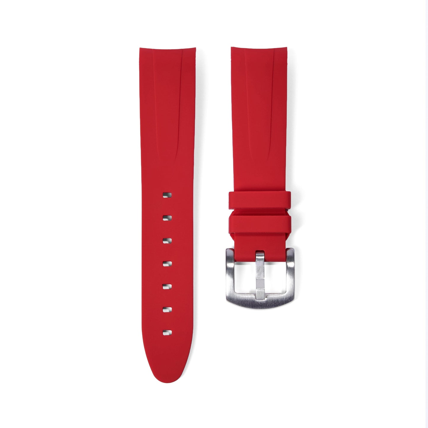 Tempomat Madrid, 21mm FKM Vulcanized Red rubber strap for rolex, 21mm FKM Vulcanized rubber strap for omega