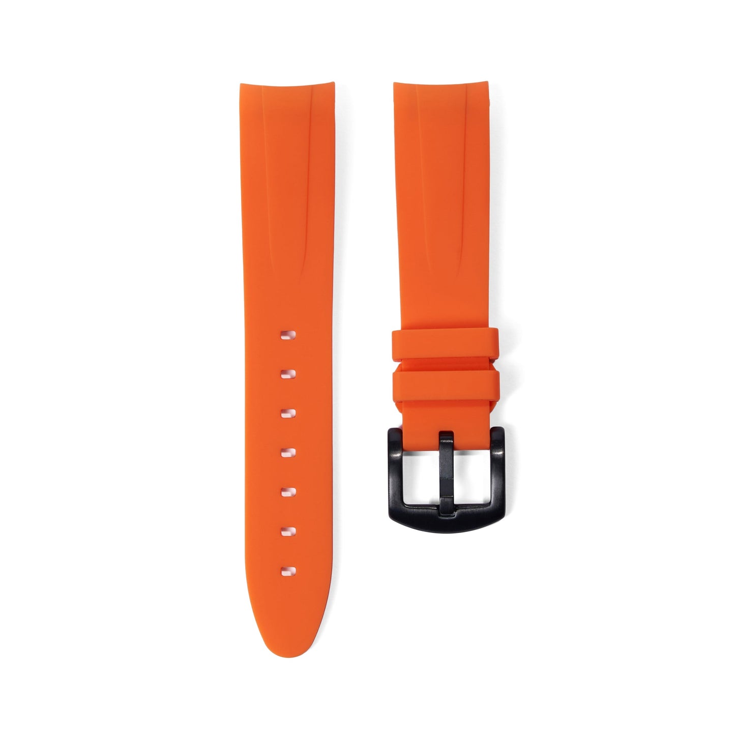 Tempomat Madrid, 20mm orange rubber strap for rolex, 20mm rubber strap for omega