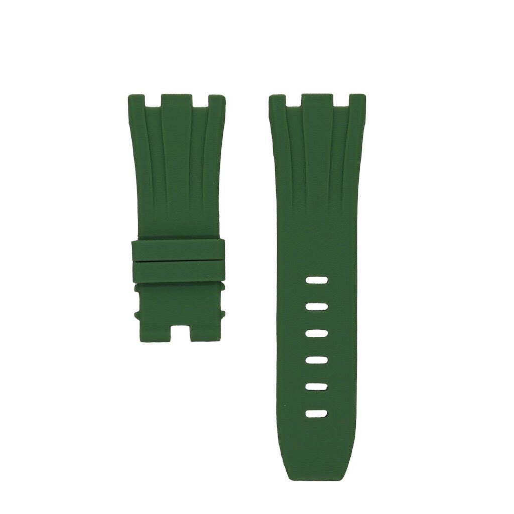 Tempomat Madrid, Olive Green Rubber Strap for Audemars Piguet, royal oak offshore 44mm
