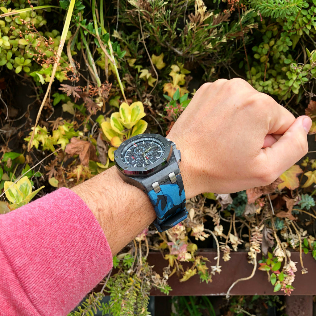 Blue Camo AP Rubber Strap
