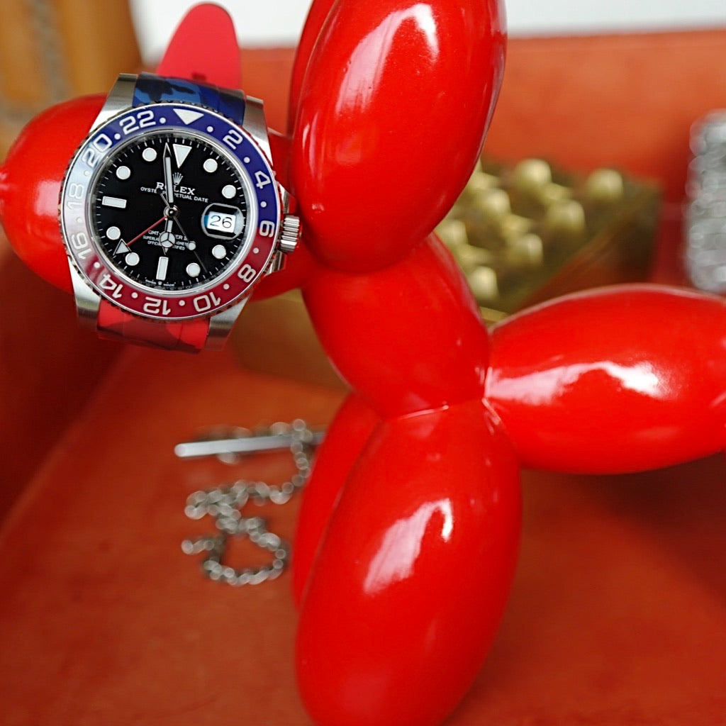 Tempomat Madrid, 20mm Pepsi camo rubber strap for rolex, 20mm rubber strap for omega