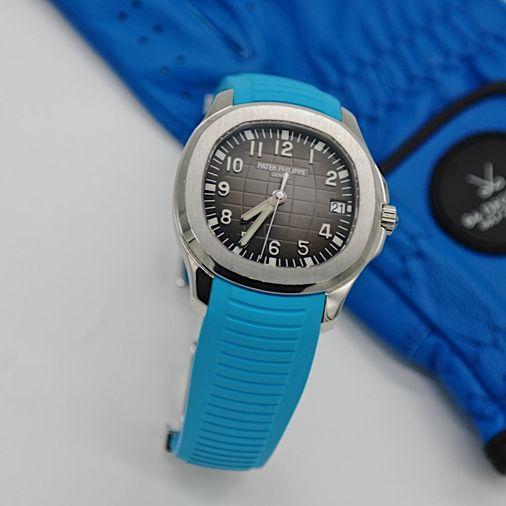 Tempomat Madrid, Miami Blue / Marbella Blue FKM Vulcanized Rubber Strap for Patek Philippe Aquanaut