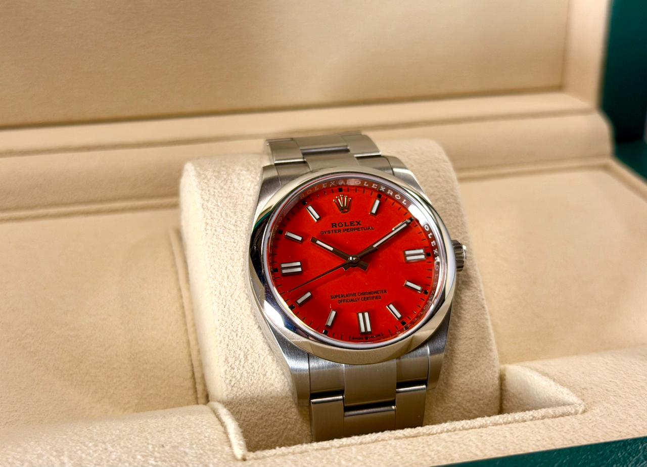Rolex, Oyster Perpetual Carátula, Coral 36mm