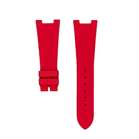 Tempomat Madrid, Flashy Red FKM Vulcanized Rubber Strap for Patek Philippe Nautilus