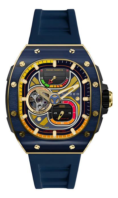 Reloj Automático NUBEO NB-6105-04 Edición Limitada Azul Lunar