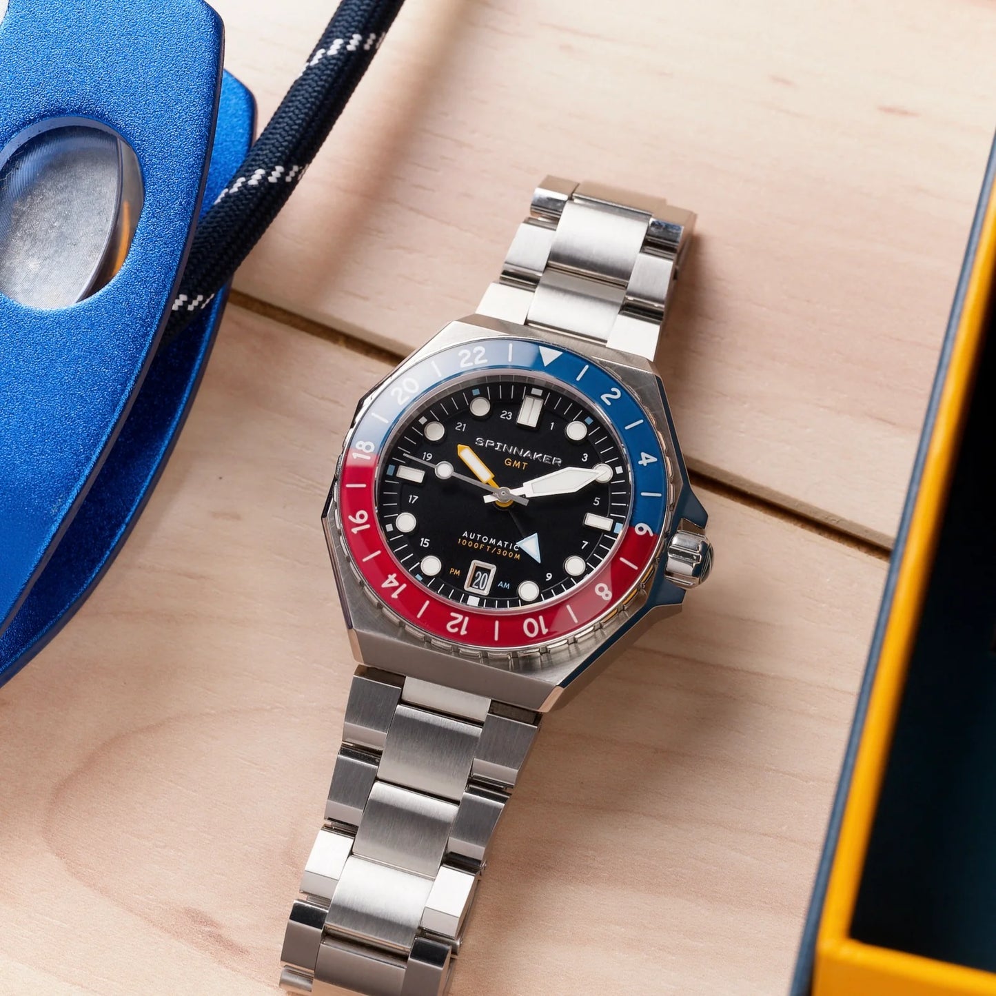 Dumas GMT Automatic Cobalt Crimson
