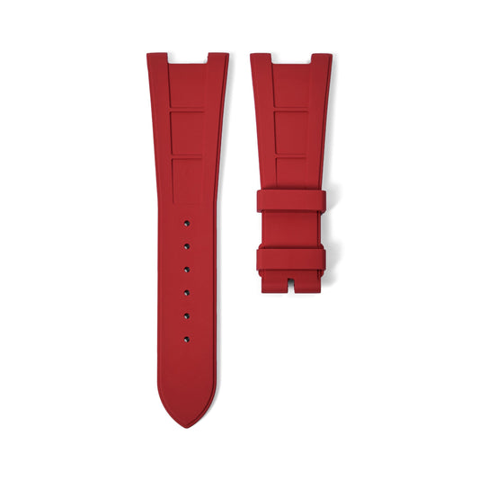 Tempomat Madrid, Red FKM Vulcanized Rubber Strap for Patek Philippe Nautilus