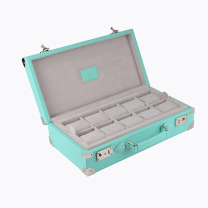 Tempomat Madrid, Tiffany Blue / Sky Blue Saffiano leather watch box for collectors