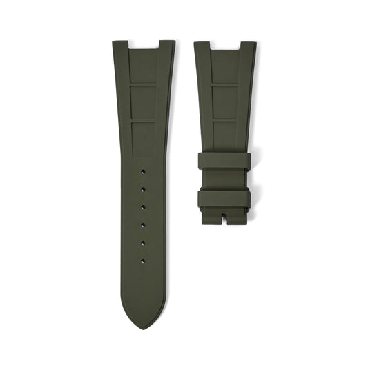 Tempomat Madrid, Khaki Green FKM Vulcanized Rubber Strap for Patek Philippe Nautilus