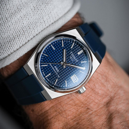 Tissot prx rubber strap, 40mm & 35mm tissot prx , blue tempomat madrid