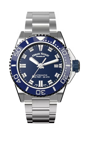 RELOJ DE PULSO PARA CABALLERO ARMAND NICOLET  DE ACERO COLOR ACERO