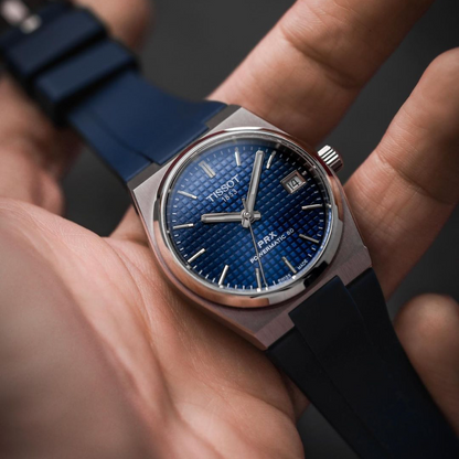 Tissot prx rubber strap, 40mm & 35mm tissot prx , blue tempomat madrid