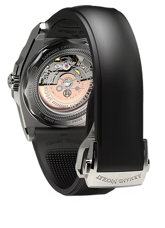 RELOJ DE PULSO PARA CABALLERO ARMAND NICOLET  DE CAUCHO NEGRO