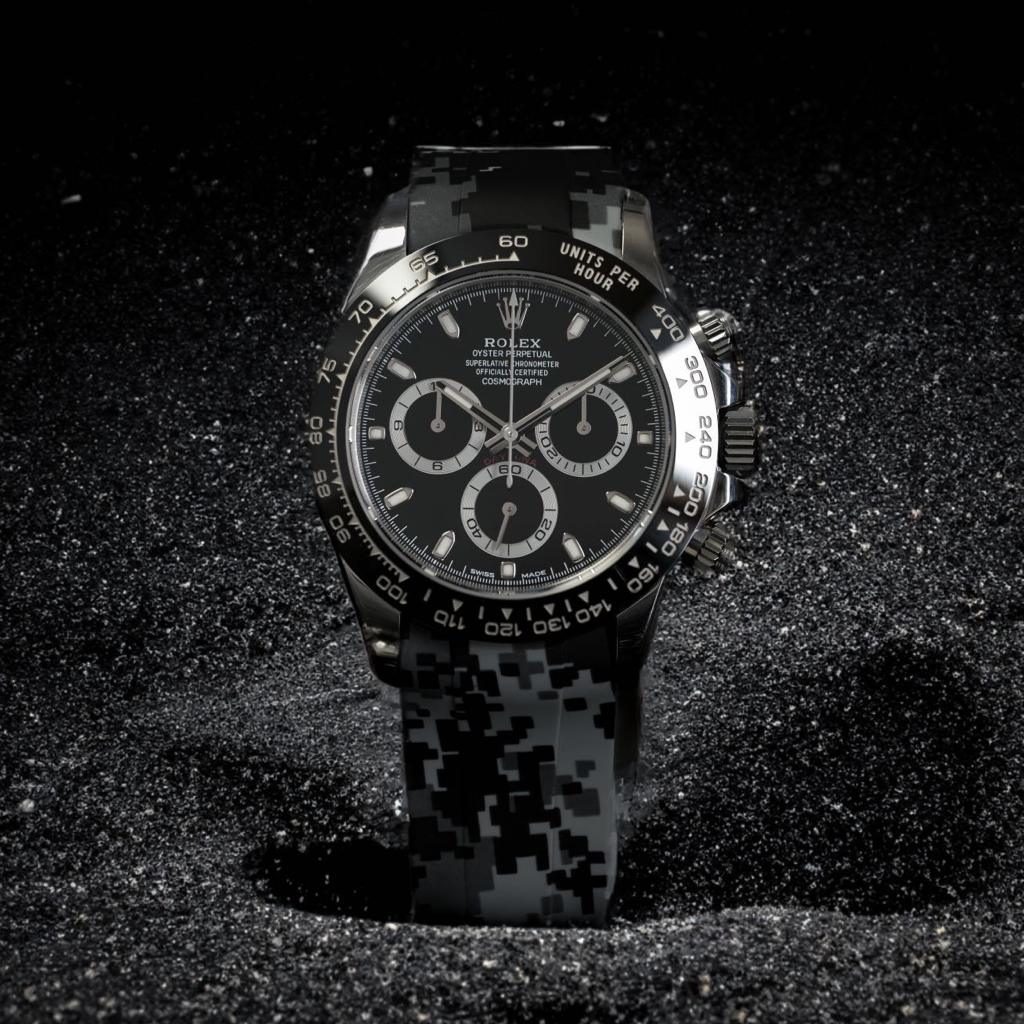 Tempomat Madrid, 20mm Digital camo rubber strap for rolex, 20mm rubber strap for omega