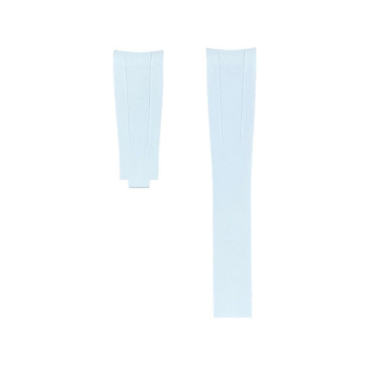 Rolex deployant rubber strap, FKM vulcanized rubber, White 