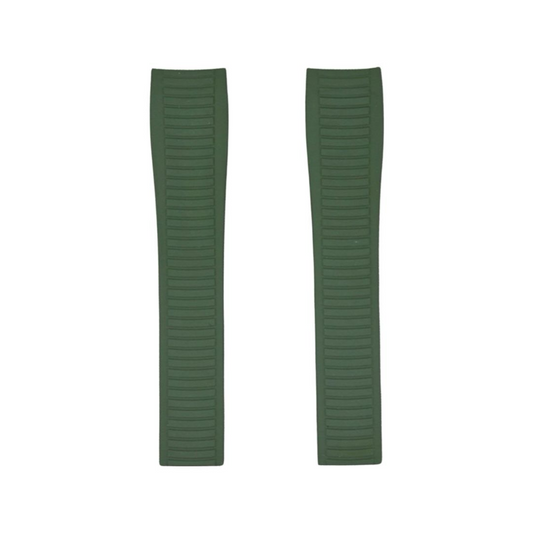 Tempomat Madrid, Khaki Green FKM Vulcanized Rubber Strap for Patek Philippe Aquanaut