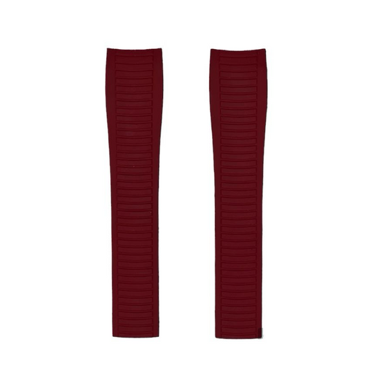 Tempomat Madrid, Red Bordeaux FKM Vulcanized Rubber Strap for Patek Philippe Aquanaut