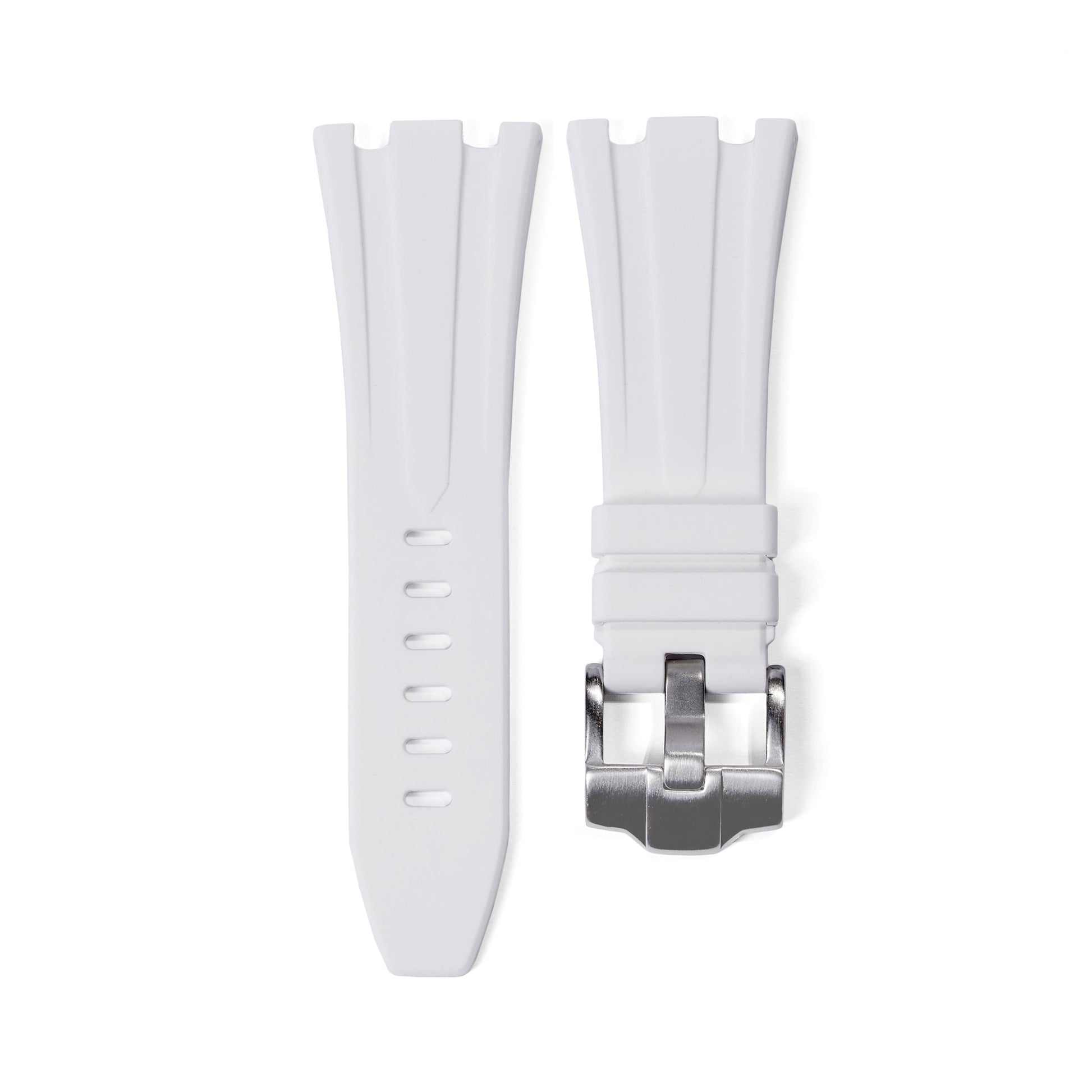 Tempomat Madrid, White Rubber Strap for Audemars Piguet, royal oak offshore 42mm