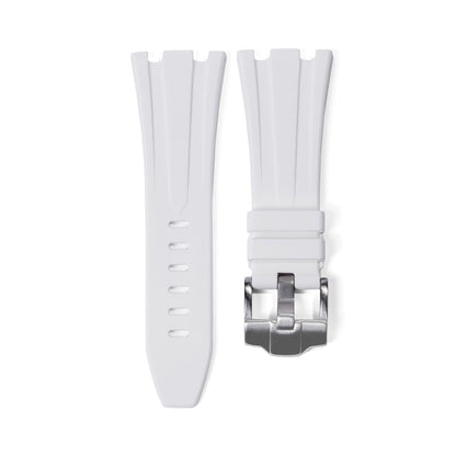Tempomat Madrid, White Rubber Strap for Audemars Piguet, royal oak offshore 42mm