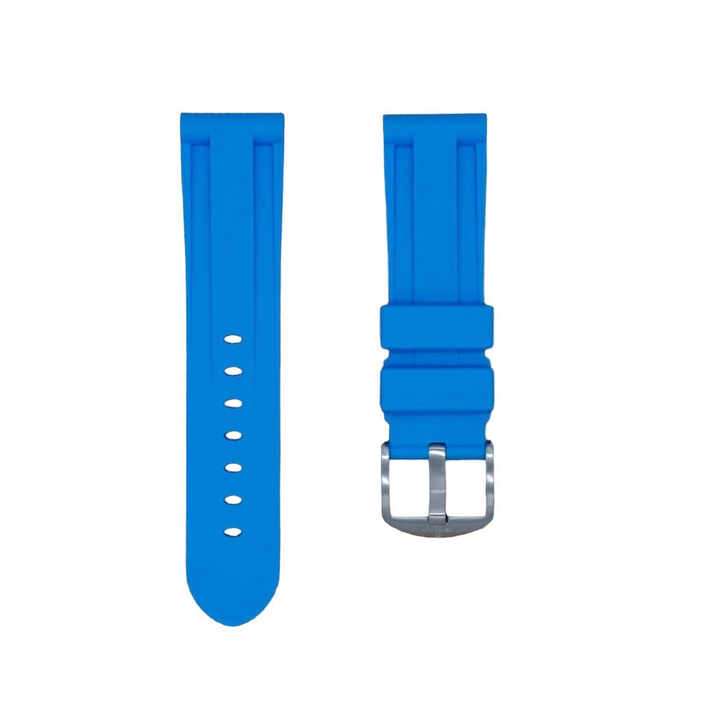 Tempomat Madrid, Blue Miami / Blue Marbella Rubber Strap for Panerai, Seiko, Breitling, Tag Heuer Universal 24mm
