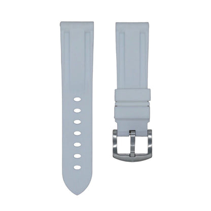 Tempomat Madrid, White Rubber Strap for Panerai, Seiko, Breitling, Tag Heuer, Tudor, Universal 22mm