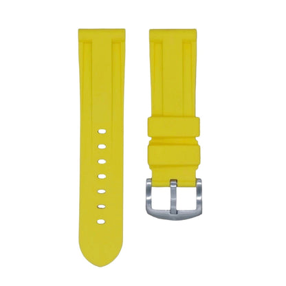 Tempomat Madrid, Yellow Rubber Strap for Panerai, Seiko, Breitling, Tag Heuer Universal 24mm