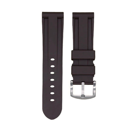 Tempomat Madrid, Brown Rubber Strap for Panerai, Seiko, Breitling, Tag Heuer, Tudor, Universal 22mm