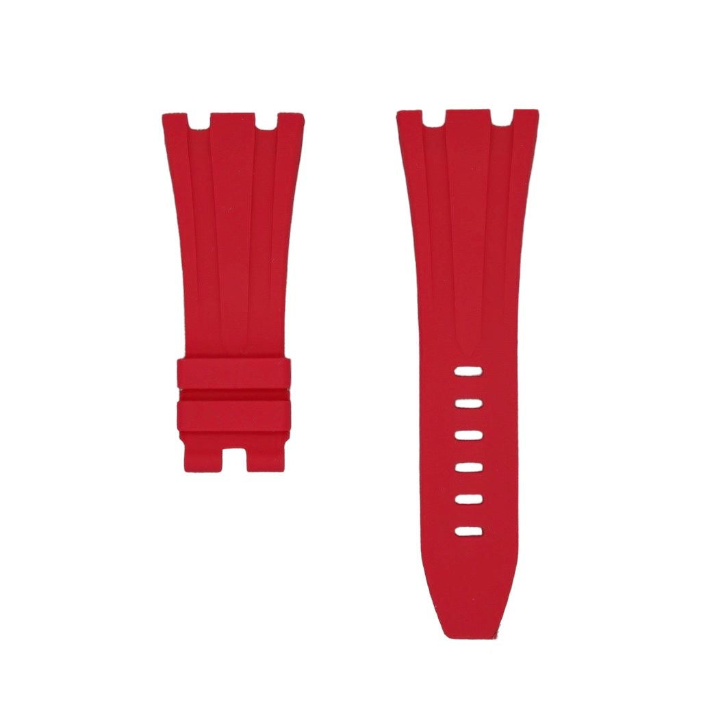 Tempomat Madrid, Red Rubber Strap for Audemars Piguet, royal oak offshore 42mm