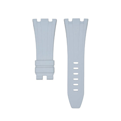 Tempomat Madrid, White Rubber Strap for Audemars Piguet, royal oak offshore 42mm
