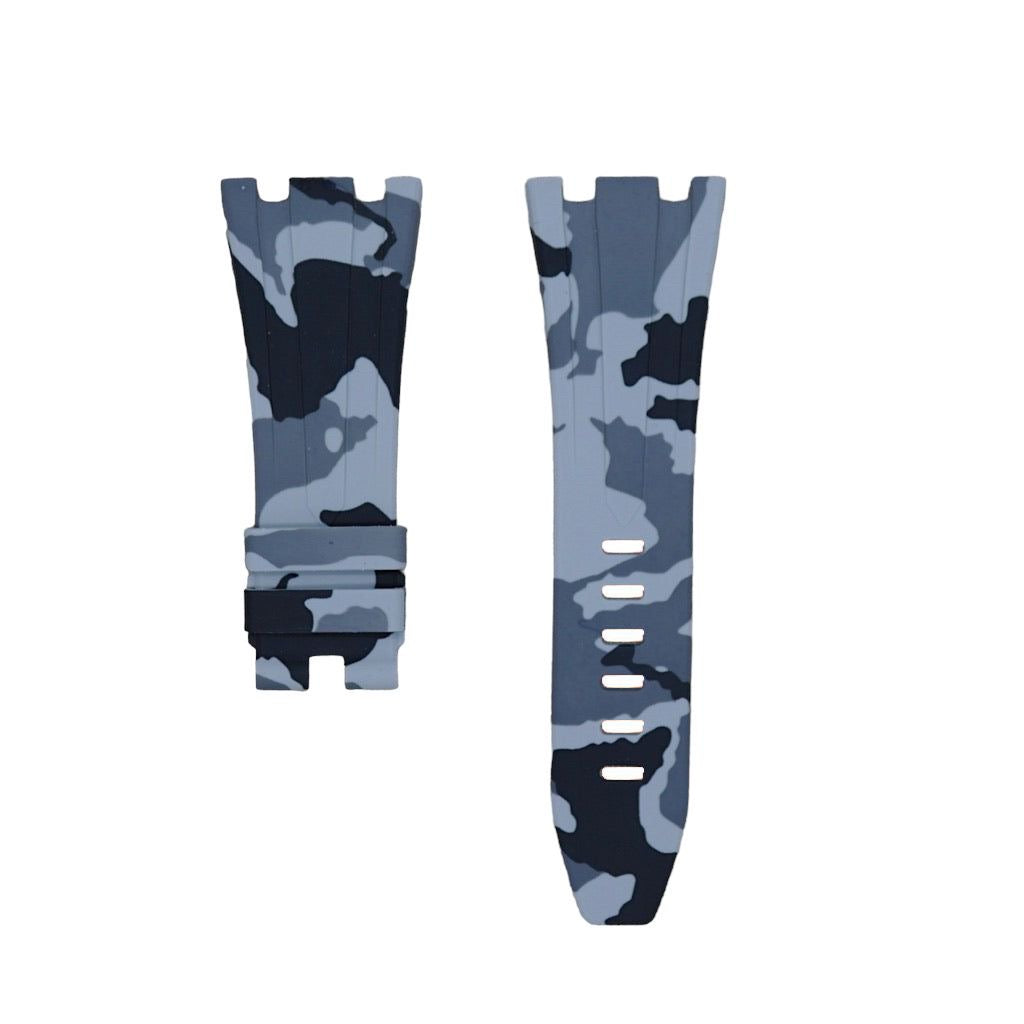 Tempomat Madrid, Grey Camouflage Rubber Strap for Audemars Piguet, royal oak offshore 42mm