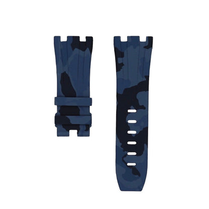 Tempomat Madrid, Grey Camouflage Rubber Strap for Audemars Piguet, royal oak offshore 44mm