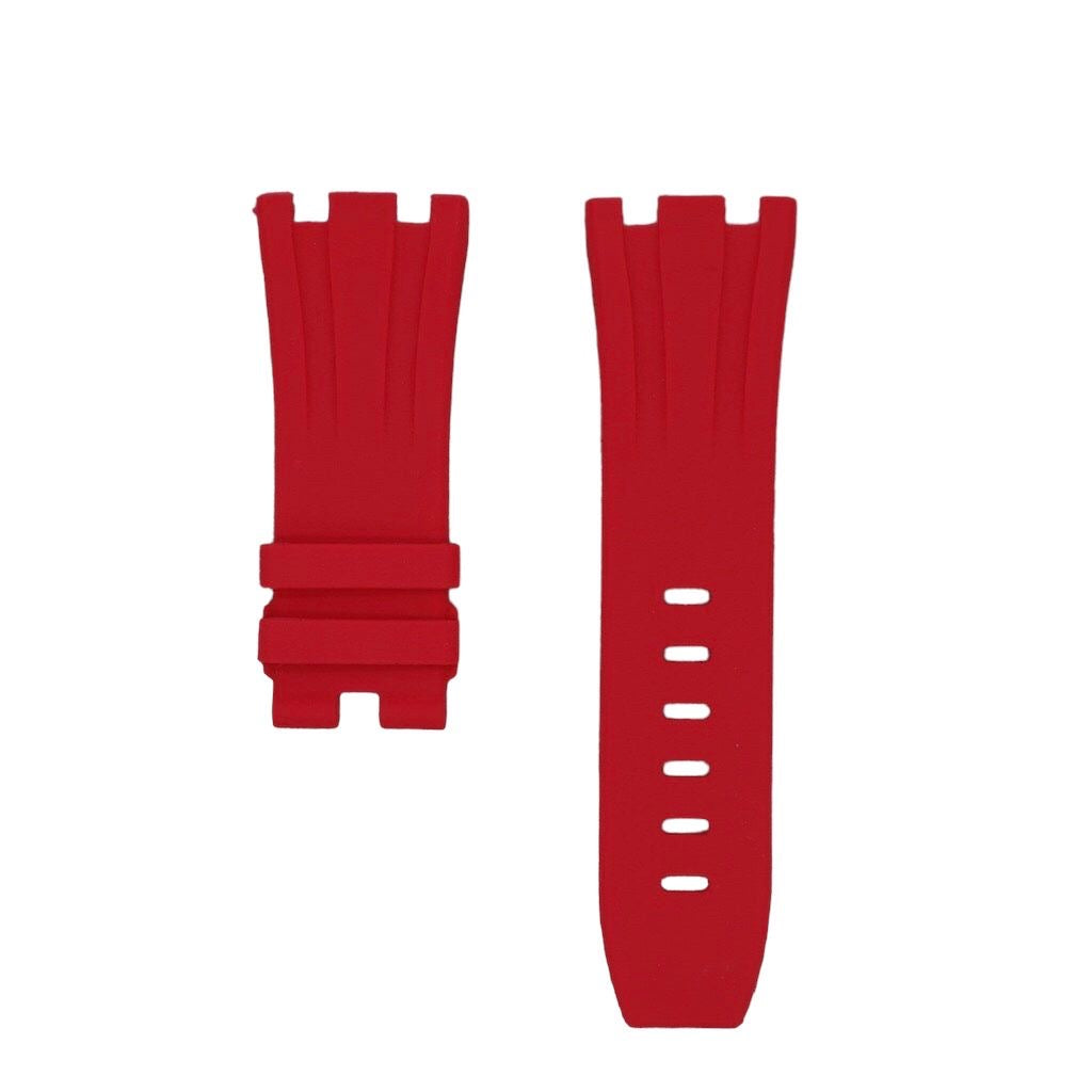 Tempomat Madrid, Red Rubber Strap for Audemars Piguet, royal oak offshore 44mm
