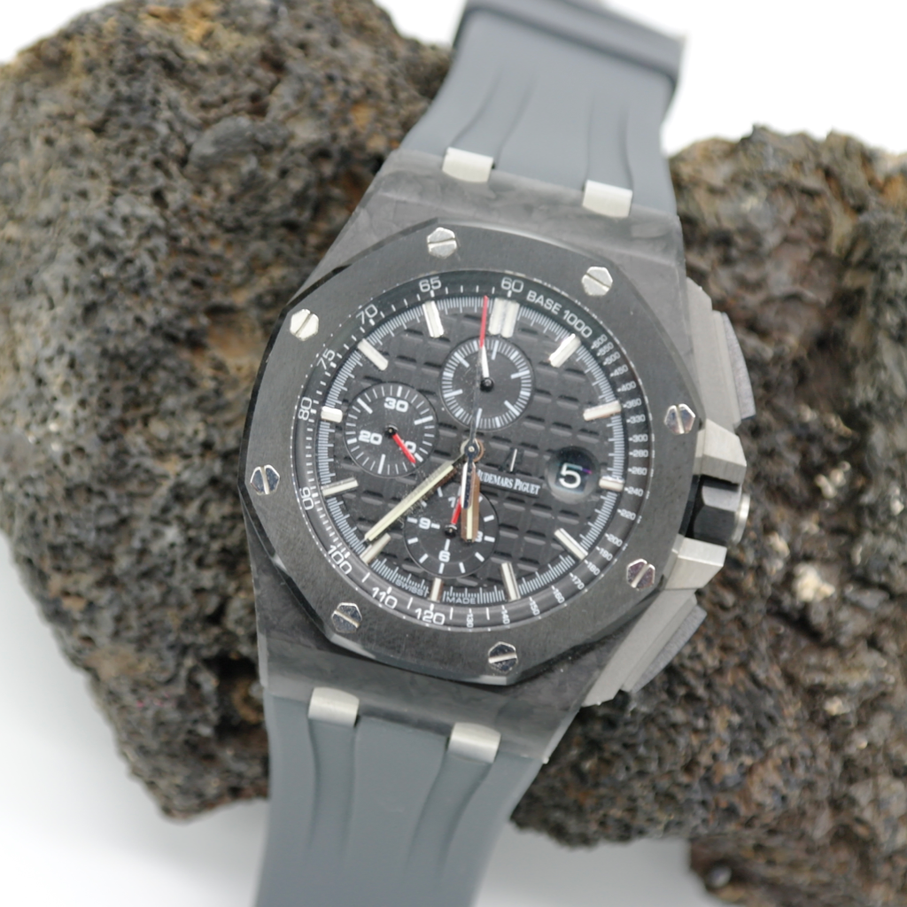 Tempomat Madrid, Grey Rubber Strap for Audemars Piguet, royal oak offshore 44mm