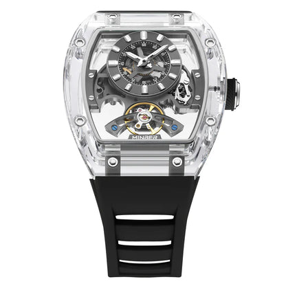 Minber Skeleton Automatic Watch - Crystal Automaton - 9027-3