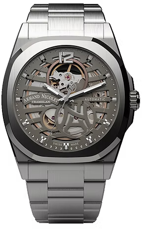 RELOJ DE PULSO PARA CABALLERO ARMAND NICOLET  DE ACERO COLOR ACERO