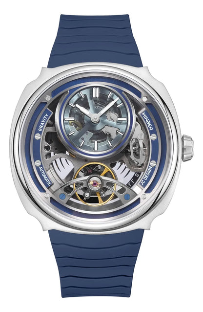 Reloj Minber Automático Lujo Con Correa De Silicona Blue