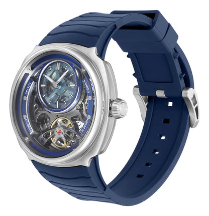 Reloj Minber Automático Lujo Con Correa De Silicona Blue