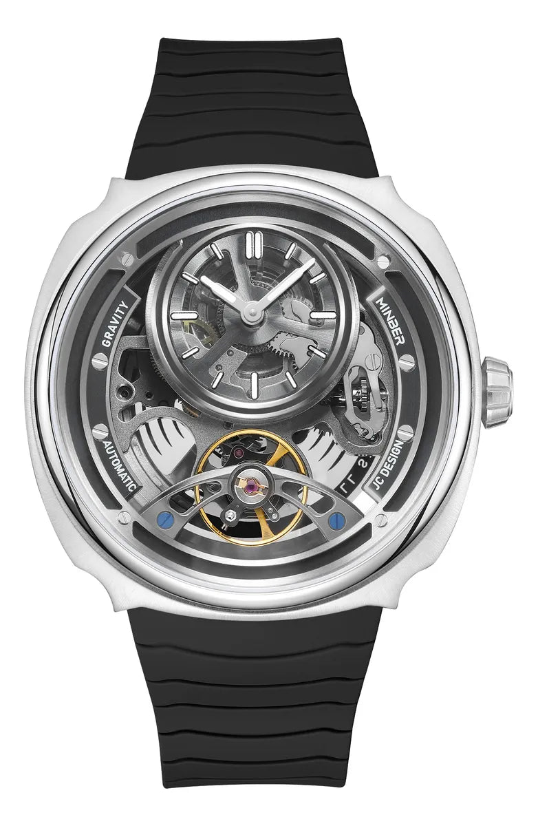 Reloj Minber Automático Con Correa De Silicona Black