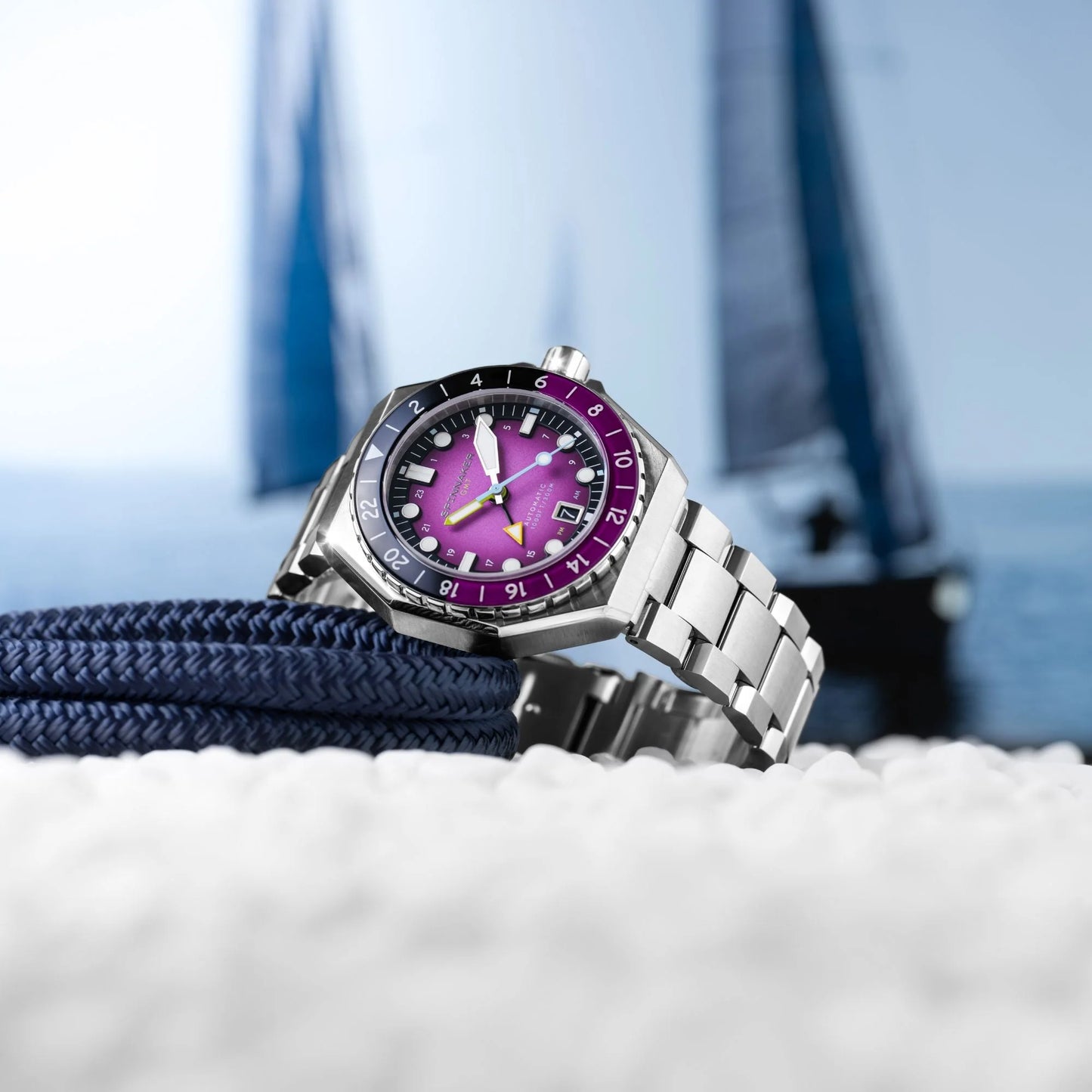 Dumas GMT Automatic Cadmium Violet