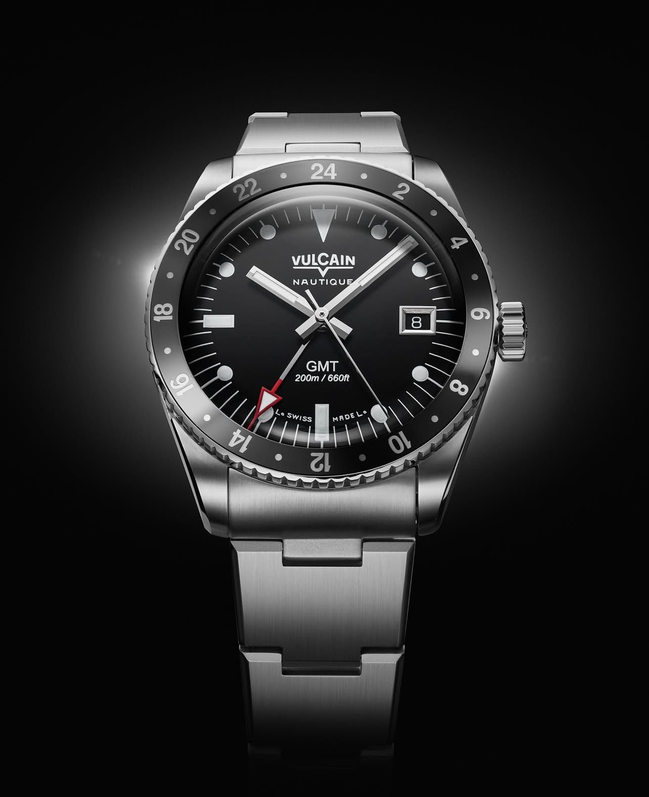 Skindiver GMT - Black Luminova White