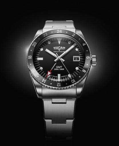 Skindiver GMT - Black Luminova White