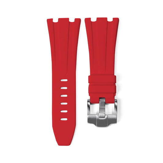 Tempomat Madrid, Red Rubber Strap for Audemars Piguet, royal oak offshore 42mm