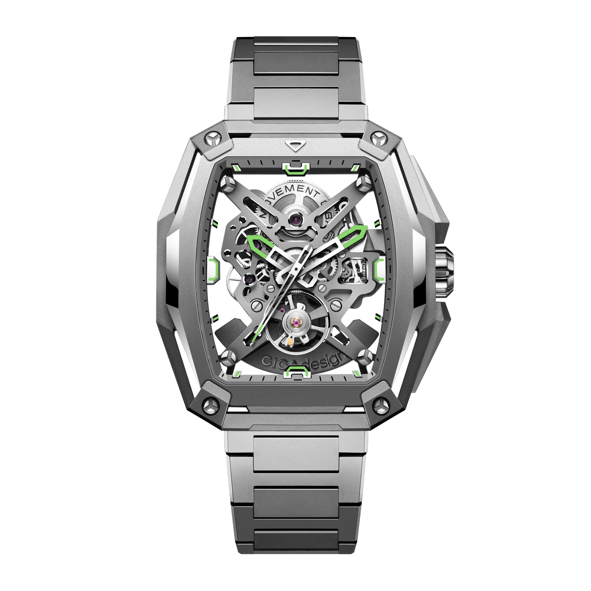 CIGA design SKELETON AUTOMATIC WATCH HUNTER TITANIUM